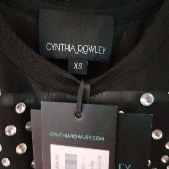 Cynthia Rowley black rhinestone  top size  XS - Picture 4 of 7